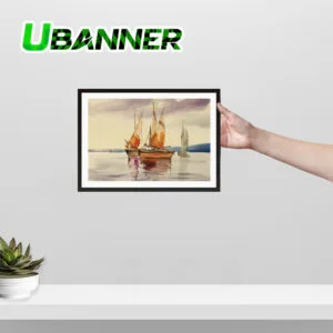 نقاشی آب‌رنگ قایق ماهی‌گیری