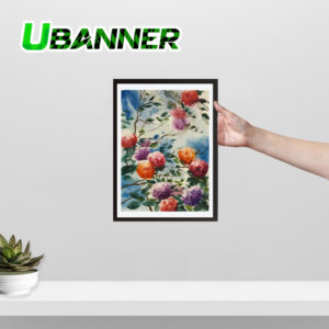 نقاشی آب‌رنگ رقص گل‌ها