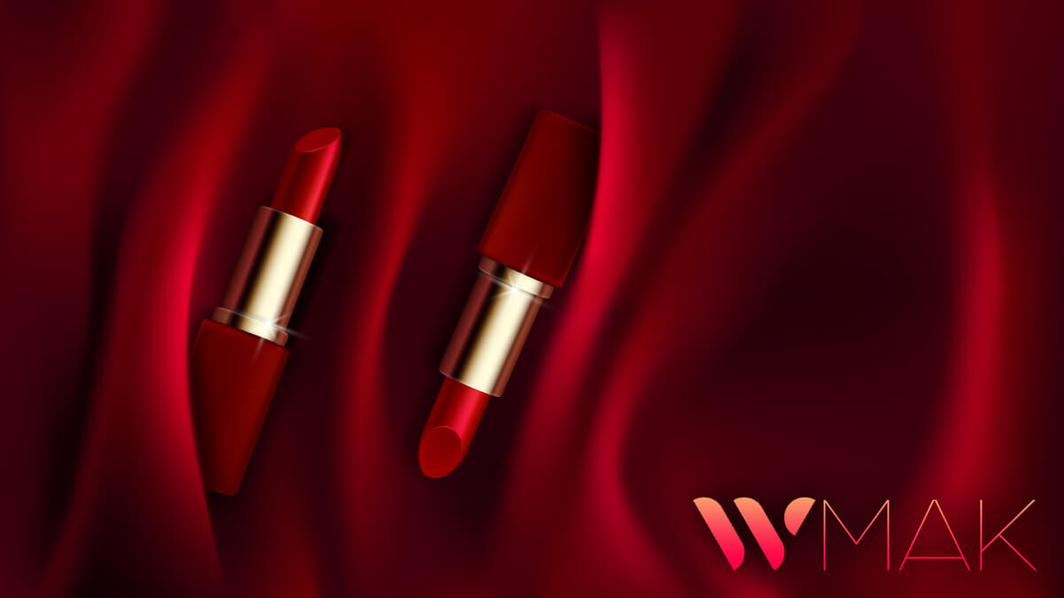 موک آپ لوگو رژ لب قرمز