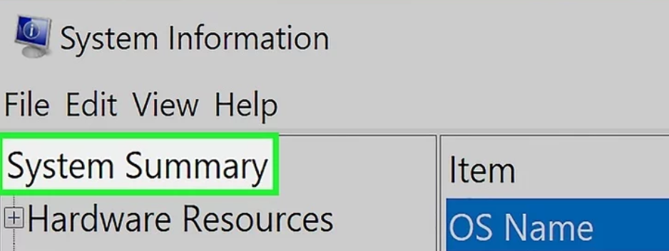 قسمت System information در ویندوز