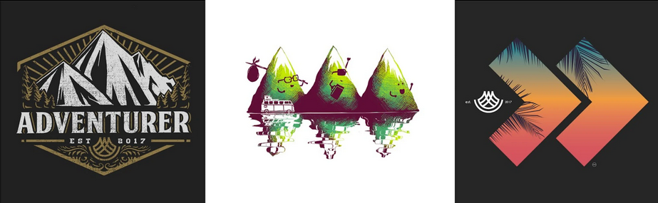 سه طرح برای طراحی روی تیشرت