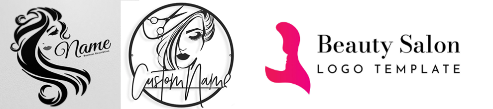 سه لوگو چهره و صورت برای آرایشگاه