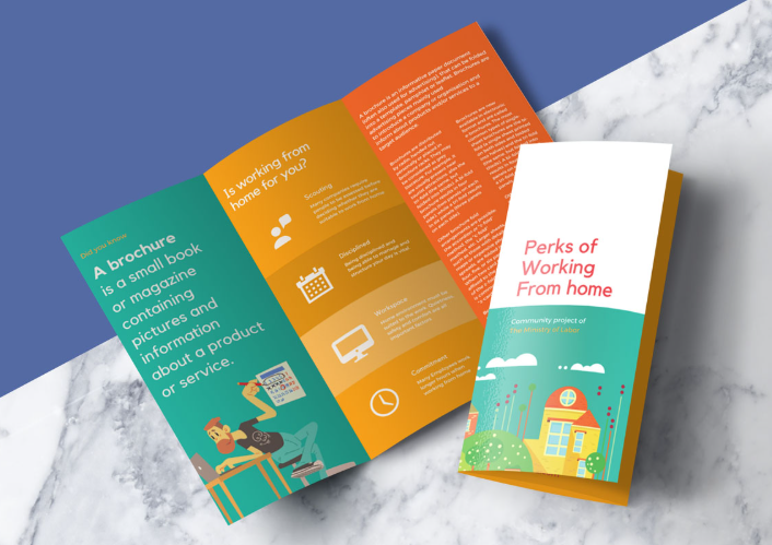 نمونه طراحی بروشور سه لت