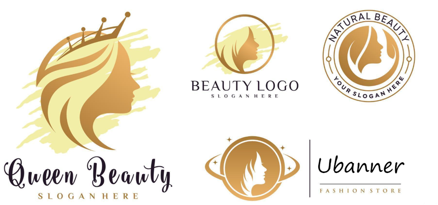 4 لوگو موکاپ چهره زنانه