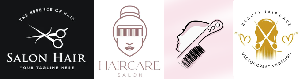 چهار نمونه استفاده از ابزار آرایشی در طراحی لوگو آرایشگاه زنانه