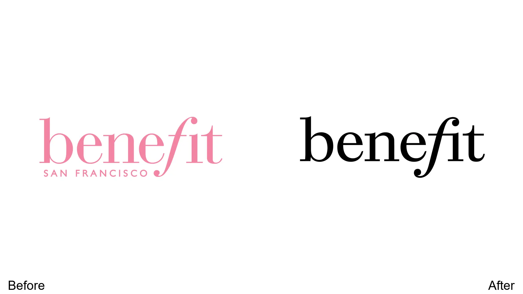 نمونه باز طراحی لوگو Benefit Cosmetics